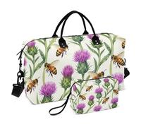 Set di 2 borse da viaggio, trapuntate, rimovibili, pratiche da viaggio, Ape cardo, One Size, Classico