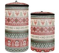 Set di 2 borse per il lavaggio delle scarpe da ginnastica, borsa per la lavanderia, borsa per il lavaggio delle scarpe, Merry Christmas Party, 1 taglia, moderna/aderente, Buon Natale Festa, 1 size,
