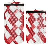 Set di 2 borse per la pulizia delle scarpe da ginnastica e scarpe da ginnastica, in rete, colore bianco e rosso, bianco e rosso., 1 size, moderno