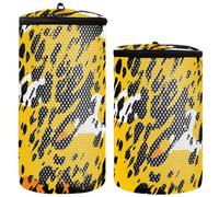 Set di 2 borse per lavare scarpe da ginnastica, borsa per lavatrice, motivo tigri, pelliccia, giallo, nero e bianco, per lavare le scarpe in lavatrice, Tigers Fur Texture Giallo Nero e Bianco, 1 Size