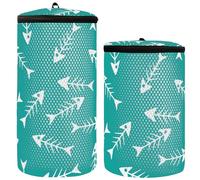 Set di 2 borse per lavare scarpe da ginnastica per lavatrice, set di 2 sacchetti per lavatrice per lavare le scarpe in lavatrice lisca di pesce foglia di pesce, foglia di pesce, foglia di pesce, verde