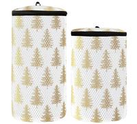 Set di 2 borse per lavatrice per scarpe da ginnastica e lavatrice, borsa per lavare le scarpe in lavatrice, albero di Natale, oro, 1 misura, moderna/aderente, Albero di Natale Oro, 1 size,