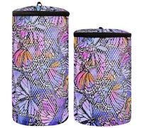 Set di 2 borse per lavatrice per scarpe da ginnastica, in rete, per lavare le scarpe in lavatrice, farfalle viola Safari, farfalle Safari, 1 taglia, moderna/aderente, viola Safari Farfalle, 1 size,