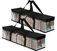 Set Di 2 Borse Porta Portatile per Dvd Custodia Trasporto per CD Resistente Acqu
