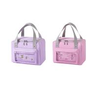 Set di 2 borse termiche da 5,5 l, per il pranzo, con funzione di supporto caldo/freddo per il pranzo, borsa da picnic, borsa termica isolata, per spiaggia, lavoro, viaggi, 23,5 x 14 x 18,5 cm (A)