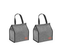 Set di 2 borse termiche da 9,5 l, per il pranzo, con funzione di supporto caldo/freddo per il pranzo, borsa da picnic, borsa termica isolata, per spiaggia, lavoro, viaggi, 25 x 16 x 28 cm (larghezza)
