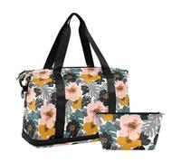 Set di 2 borsoni da viaggio Selva Forests Flower Sport borsone con borsa da toilette per viaggi in aereo