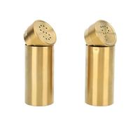 Set di 2 bottiglie per condimenti sale e pepe, shaker in acciaio inossidabile 304 con finitura dorata, contenitore per spezie a grande capacità per la, il campeggio, l’outdo