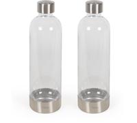 Set di 2 bottiglie per gasatura - LIVOO - DOM464AC1 - 2 x 1L - Compatibile con LIVOO DOM464 - Bottiglia in PET