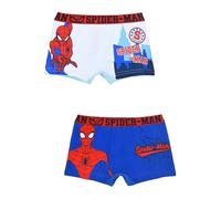 Set di 2 Boxer Adatto Marvel Spider-Man, per Bambino, con Stampa Supereroe (IT, età, 5 Anni, 6 Anni, Bianco e Blu)