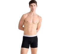 Set di 2 boxer lunghi a tinta unita, Go ABC Nero XL Tinta unita