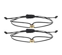 Set di 2 braccialetti con perline portafortuna per coppie, realizzati a mano, braccialetto intrecciato regolabile per l'uso quotidiano, Misura unica, come descritto