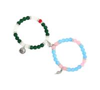 Set di 2 braccialetti per coppie, con perline, comodi da indossare, unisex, alla moda, per donne e cultura