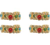 Set di 2 braccialetti per idolo di Dio, Laddu Gopal, Radha Krishna, 1,3 cm | Braccialetti di Dio con pietra piccola idolo Laddu Gopal God Accessori Puja Articoli indiano tradizionale Janmashtami