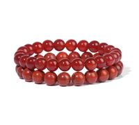 Set di 2 braccialetti perline pietra naturale colorata da 8 mm, turchese, ametista, quarzo, gemma, braccialetto elastico, regalo gioielli(17cm,2)