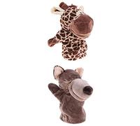 Set di 2 Burattini a Mano a Forma di Animale, in Peluche, con Caratteristiche Piacevoli per L'apprendimento Motorio E Il Gioco di Ruolo per Bambin, Come descritto