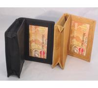 Set Di 2 Business Scheda Id Supporto Soldi Espandibile Nero Tan Grande Dono Idea