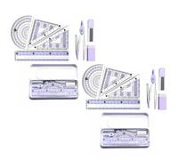 Set di 2 bussole geometriche da disegno, strumento di geometria della scuola secondaria, goniometro per matematica, bussola e gomma, per studenti scolastici, insegnanti, architetti (PE)