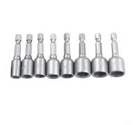 Set di 2 bussole magnetiche per dadi da 6-13 mm, in acciaio al cromo vanadio, gambo esagonale da 1/4", design a sgancio rapido, compatibili con trapano elettrico, driver e (4 pezzi da 10 mm)