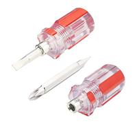 Set di 2 cacciaviti a testa piatta e cacciavite a croce, 2 in 1, cacciavite tozzo per macchina da cucire, mini cacciavite corto per riparazioni fai da te