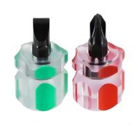 Set di 2 cacciaviti compatti con manico corto, per macchine da cucire, cacciaviti a testa incrociata e a taglio, progettati per viti a piastra ad ago e aree strette (mix)