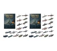 Set di 2 Calendari dell'Avvento Navale WWII con 24 Giorni di Countdown Natalizio, Ornaments di Navi da Guerra per Appassionati di Storia Navale e Veterani, Regali per Bambini e Adulti