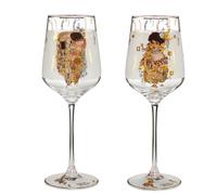 Set Di 2 Calici Gustav Klimt Il Bacio + Adele Bloch-Bauer 450ml Goebel