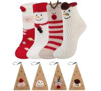 Set di 2 calze di Natale, 45,7 cm LED Babbo Natale e pupazzo di neve decorazioni natalizie con disegni 3D per la casa e le feste