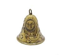 Set di 2 campane a vento Feng Shui in bronzo, antiche campane in lega di zinco con motivi celesti intagliati per l'energia positiva del patio