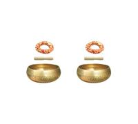 Set di 2 campane tibetane in rame per meditazione buddista, religione, credenza, regalo perfetto, diametro 9,5 cm, 3 kit di diametro 9,5 cm, 3