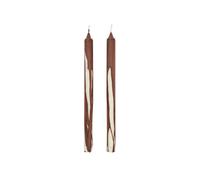 Set di 2 Candele A Goccia Al Cioccolato Fondente