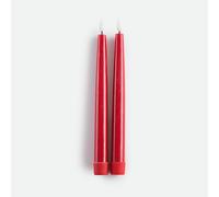 Set di 2 candele a LED, in cera, altezza 24,5 cm Rosso TU