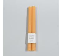 Set di 2 candele lunghe gialle a coste