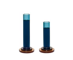 Set di 2 Candelieri Comet Blu