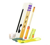 Set di 2 canne da pesca telescopiche, in fibra di carbonio, per mini canne da viaggio con lenza, galleggiante, borsa per pesci da 23 cm, kit portatile per principianti e bambini (C)