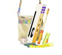 Set di 2 canne da pesca telescopiche, in fibra di carbonio, per mini canne da viaggio con lenza, galleggiante, borsa per pesci da 23 cm, kit portatile per principianti e bambini (G)
