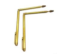 Set di 2 canne da rabdomanzia, retrattili in rame al 99,9%, perfette per divinare, tesori d'acqua, regolabili, per osservare streghe (oro)