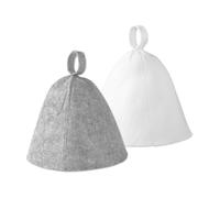 Set di 2 cappellini da sauna, comodi, da viaggio, ad alta assorbenza, struttura in feltro, perfetti per spa e uso resistente alle alte temperature