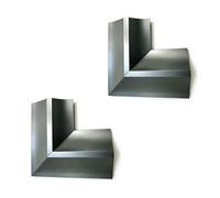 Set di 2 cappucci per parapetto forma di V, larghezza muro 22-27cm | Alluminio, resistente alla ruggine, muri di sostegno adatti per il cortile, personalizzabili