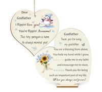 Set di 2 cartelli in legno da appendere per padrini, regali di compleanno, regali di Natale, placca in legno a forma di cuore, per la festa del papà, per uomini, grazie I Love You Retirement