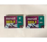 Set Di 2 Cartucce Di Dati MAXELL DATA-8 160M Originale Nuovo 3.5/7.0GB