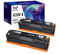 Set di 2 cartucce toner laser nero CE320A 128A compatibili con Pro CP1525nw CM1415fnw