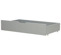 Set di 2 cassetti per letto con ruote in legno di pino massiccio grigio Rumilly