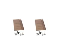 Set di 2 cavalletti con vassoio, supporto rimovibile per interni, strumenti di pittura, colore marrone, 33,5 x 15 x 2 cm