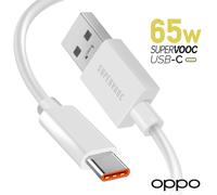 Set Di 2 Cavi Caricatore USB A USB-C SuperVOOC 65W Veloce - Originale Oppo - 1m