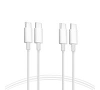Set di 2 cavi da USB-C a USB-C 1M 5A 100W cavo di ricarica rapida bianco per Apple MacBook, iPad, iPhone 15, iPhone 16, Samsung, Google Pixel, Xiaomi, Redmi, Poco, Honor