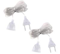 Set di 2 Cavi di Prolunga Elettrica Trasparenti da 5m, Cavo Ultra-Sottile 2 Fili con Spina, per Apparecchiature a Basso Consumo Energetico e Illuminazione Decorativa