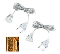 Set di 2 Cavi di Prolunga Trasparenti da 5m, Cavo Flessibile a 2 Fili in Rame Puro e PVC, Ideale per Illuminazione Decorativa e Apparecchi a Basso Consumo Energetico, con Stecker Incluso