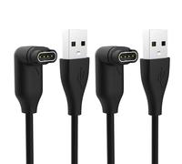 Set di 2 Cavi di Ricarica per Garmin Watch, Design Angolato USB Upgraded Lay-flat Caricatore cavo Orologio 1M Compatibile con Instinct, Forerunner 55 255 165, Vivoactive 6 5 4 3, Venu 2 3, Fenix 8 7