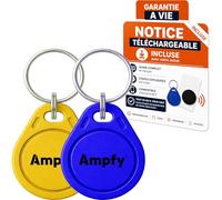 Set di 2 cavi RFID 13,56 MHz | Chip UID MODIFICABILE CUID | PROGRAMMABILE ANDROID MCT | COMPATIBILE VIGIK UNIVERSALE & CP7 CP5 EP7 HP7 | 9 COLORI | PASSO OVUNQUE IMMOBILE LETTORE RFID NFC TAG ecc